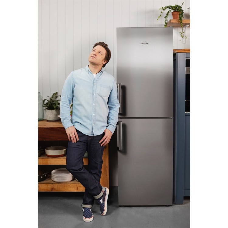 GRADE A2 - Hotpoint XECO85T2IGH Eco 189x60cm 327L Frost Free Freestanding Fridge Freezer Graphite