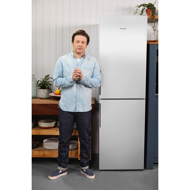 GRADE A2 - Hotpoint XEX95T1IWZ Frost Free Freestanding Fridge Freezer Polar White