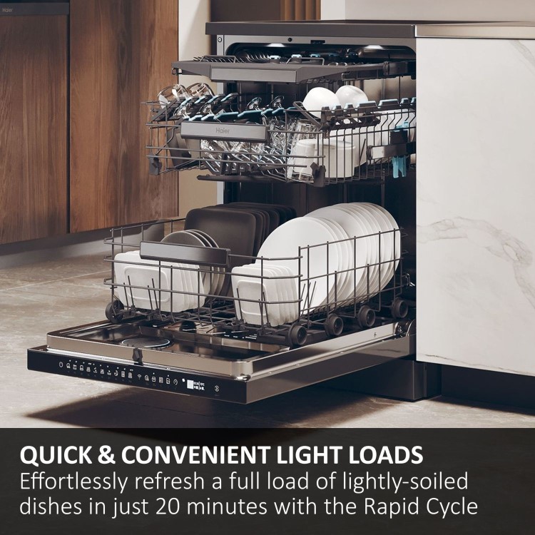 Haier I-Pro Shine Series 3 Freestanding Dishwasher - C Rated Stainless Steel