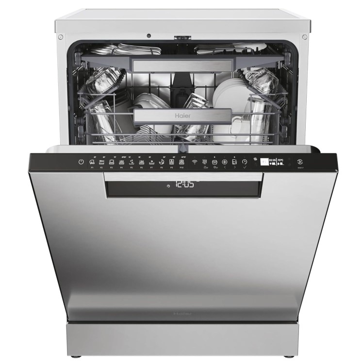 Haier Series 3 Freestanding Dishwasher - Smart Wi-Fi, C-Rated, Stainless Steel