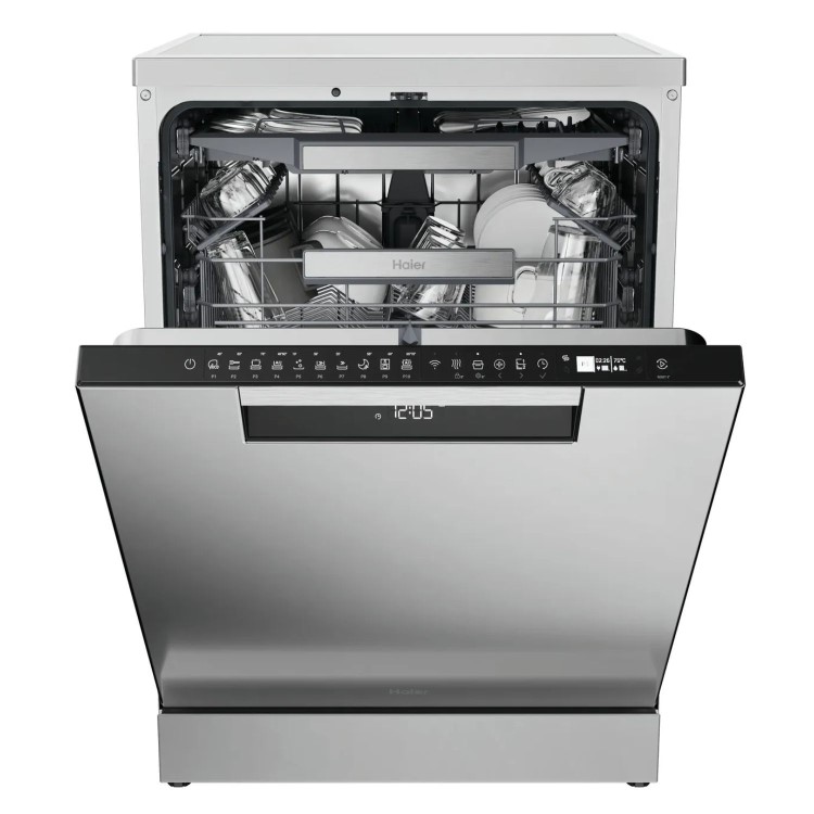 Refurbished Haier Series 3 Freestanding Dishwasher - Stainless steel