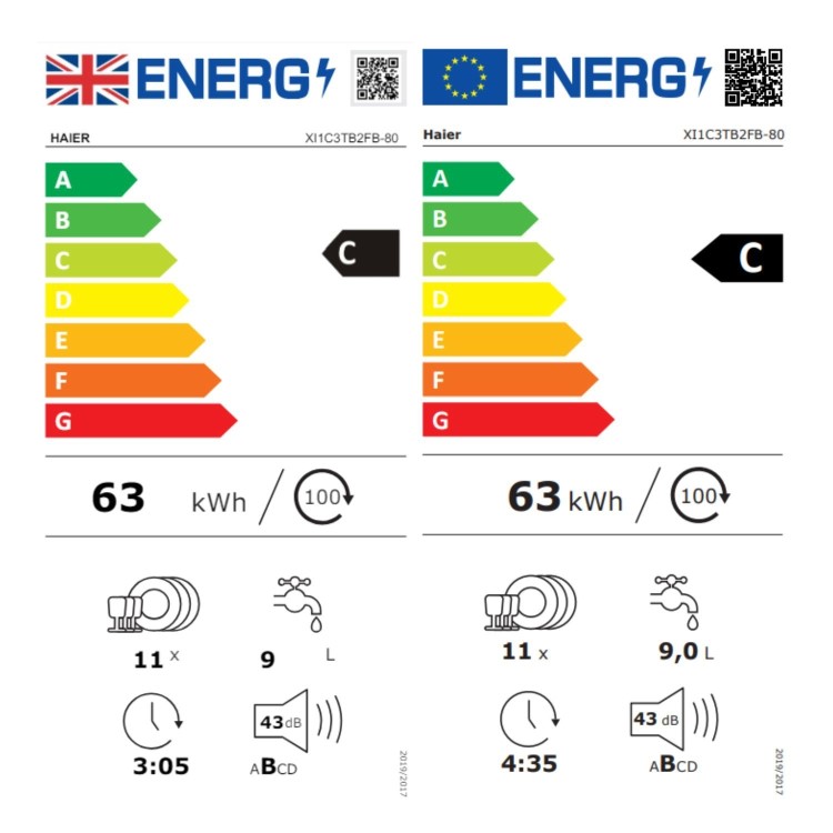 Haier I-Pro Shine Integrated Slimline Dishwasher - Smart Wi-Fi, C-Rated, Black control panel