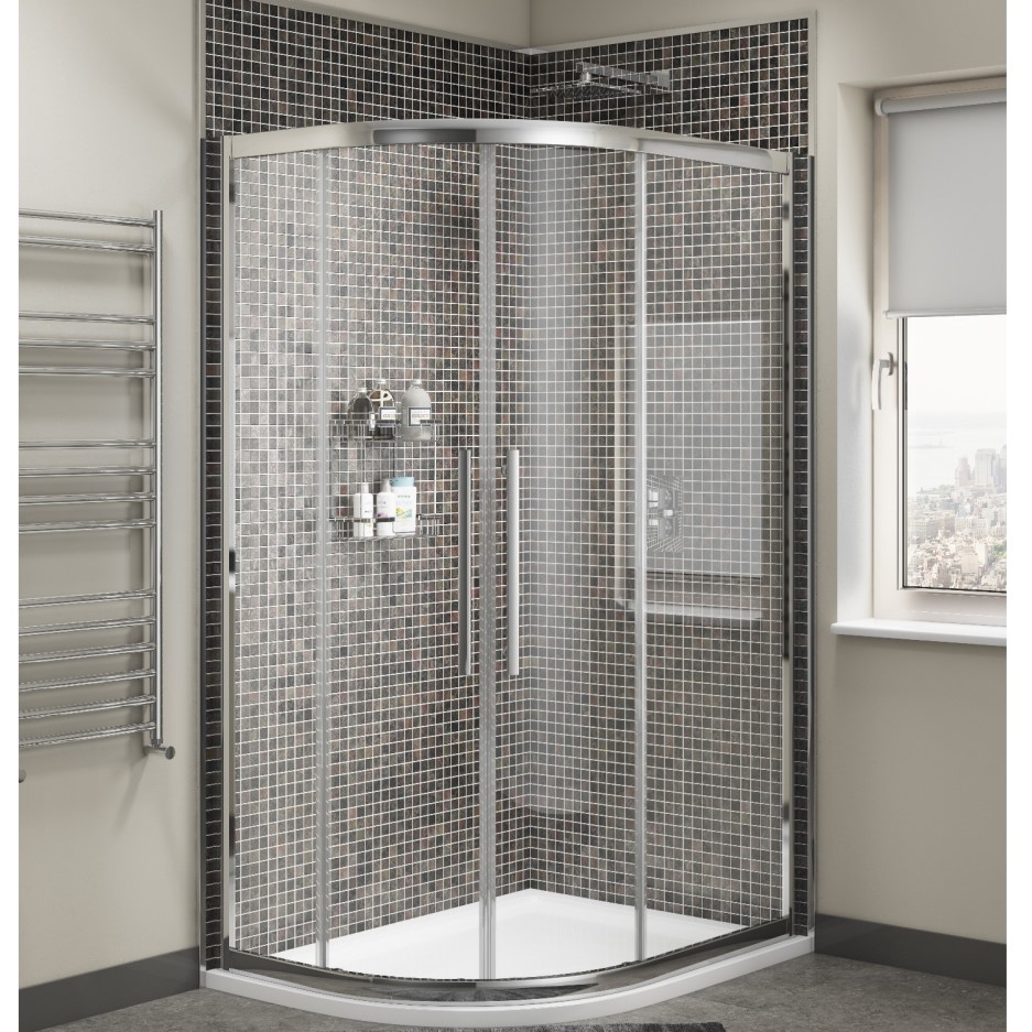 Claritas 8 Offset Quadrant Shower Screen Enclosure 1200 x 900mm 8mm Glass XL129Q Appliances