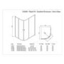 Claritas 8 Offset Quadrant Shower Screen Enclosure 1200 x 900mm - 8mm Glass