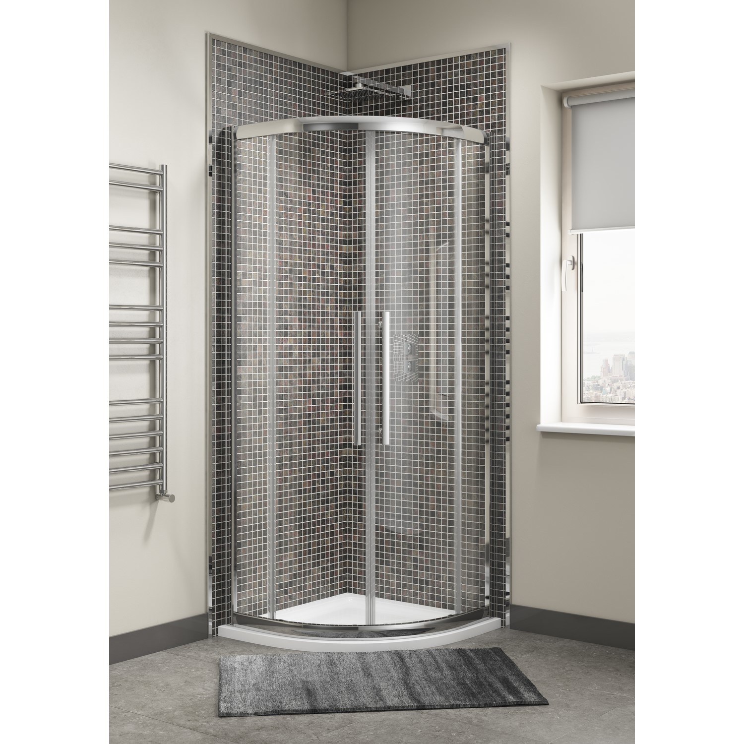 Claritas 8mm Glass Quadrant Shower Screen Enclosure - 900 x 900mm XL90Q ...
