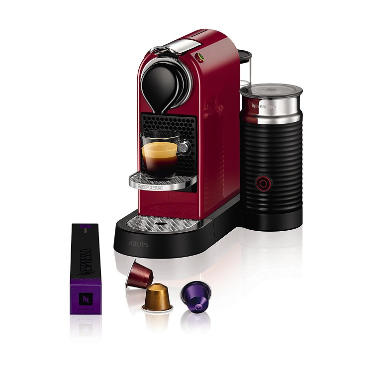 Krups XN760540 Nespresso CitiZ Coffee Machine and Milk Red