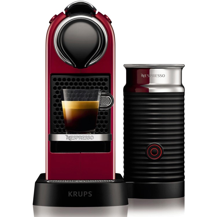 Krups XN761540 Citiz Milk Pod Coffee Machine - Red & Black