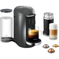 Krups XN902T40 Vertuo Plus and Aeroccino Nespresso Coffee Machine - Titanium