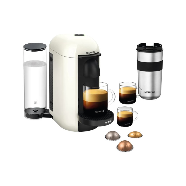 Krups XN903140 Nespresso Vertuo Plus Pod Coffee Machine - White