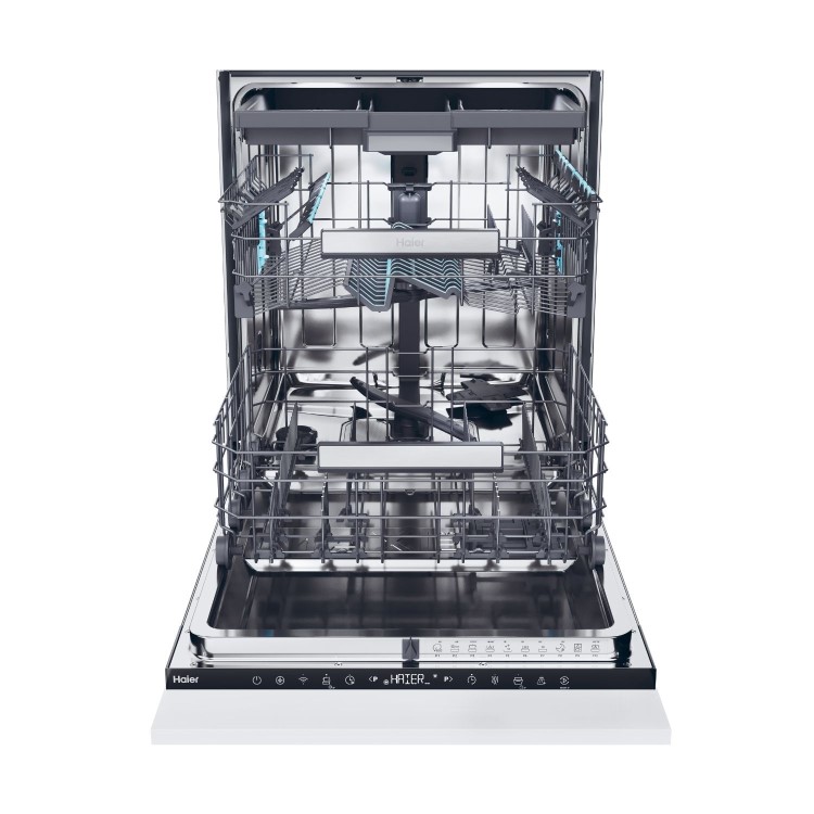 Haier Washlens Plus Series 2 Integrated Dishwasher - Smart Wi-Fi, B-Rated, White control panel
