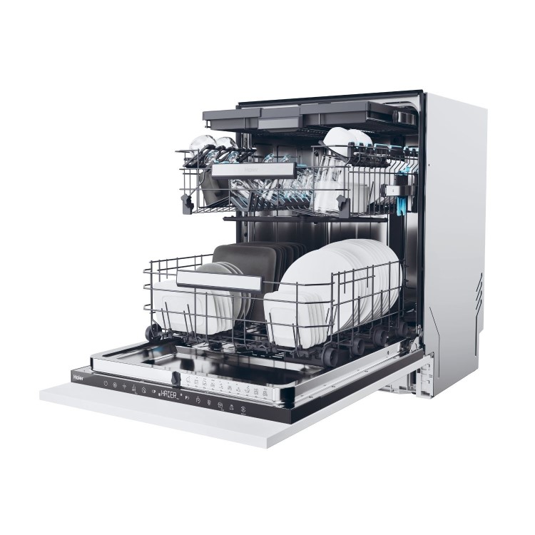 Refurbished Haier Washlens Series 6 XS6B0S3FSB-80 16 Place Fully Integrated Dishwasher