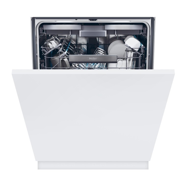 Haier Washlens Series 4 Integrated Dishwasher - Smart Wi-Fi B-Rated Black control panel
