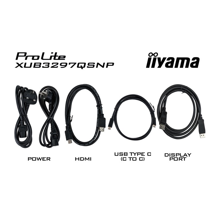 iiyama ProLite XUB3297QSNP 32" IPS QHD USB-C KVM Height-Adjustable Monitor