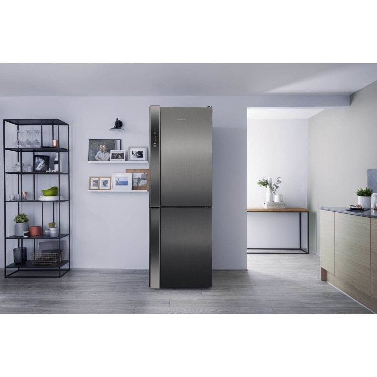 HOTPOINT XUL8T2ZXOV 338 Litre Freestanding Fridge Freezer 60/40 Split Frost Free A++ Energy Rating 60cm Wide - Silver