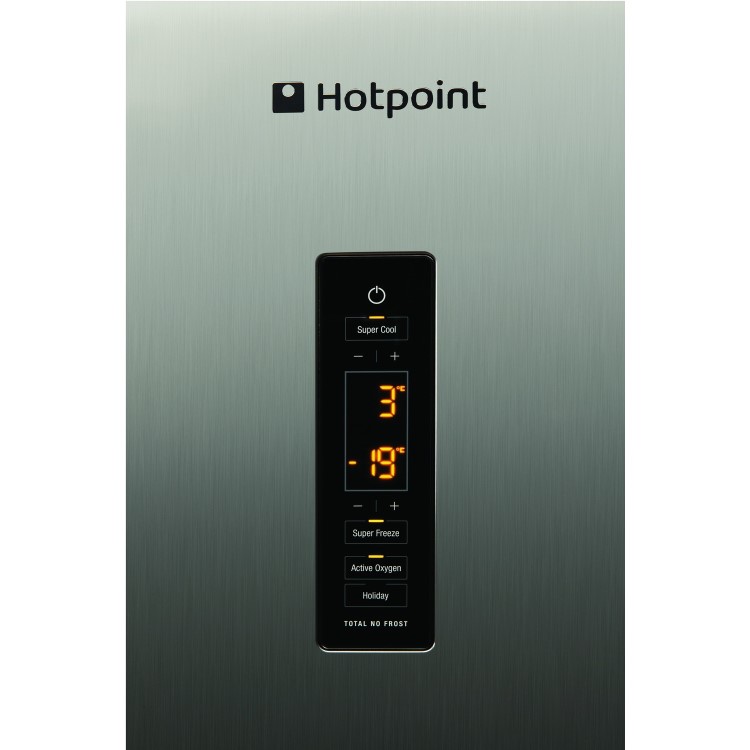 Hotpoint XUL95T1ZXOJH Ultima 201x60cm Freestanding Fridge Freezer Shiny Inox