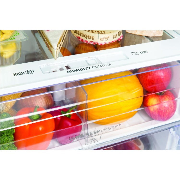 Hotpoint XUL95T1ZXOJH Ultima 201x60cm Freestanding Fridge Freezer Shiny Inox