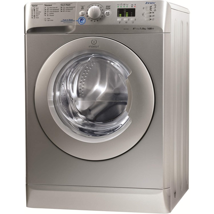 Indesit XWA81482XS Innex 8kg 1400rpm Freestanding Washing Machine Silver