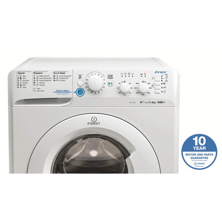 Indesit XWC61651W White 6kg 1600rpm Freestanding Washing Machine