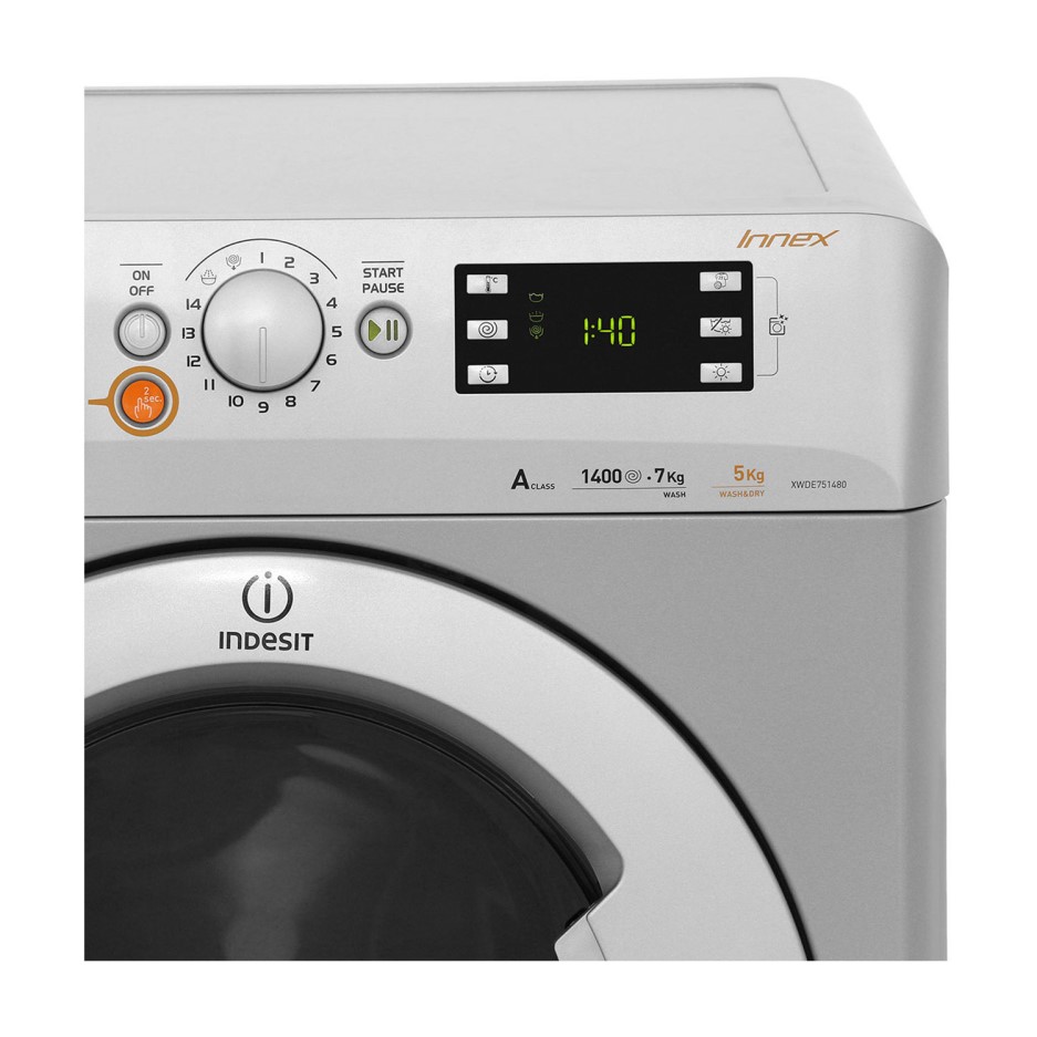 Indesit XWDE751480XS Innex 7kg Wash 5kg