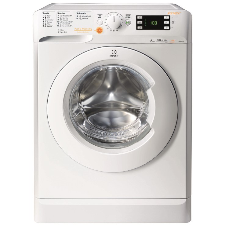 GRADE A3 - INDESIT XWDE751480XW Innex 7kg Wash 5kg Dry 1400rpm Freestanding Washer Dryer - White