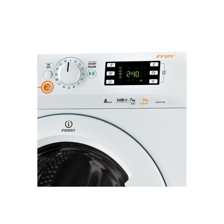 GRADE A2 - Indesit XWDE751480XW 7kg Wash 5kg Dry 1400rpm Freestanding Washer Dryer-White