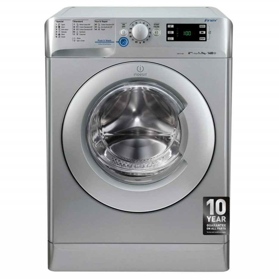 Indesit XWE91483XS Innex 9kg 1400rpm Freestanding Washing Machine