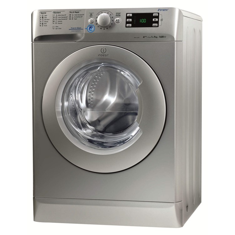 GRADE A1 - Indesit XWE91483XS Innex 9kg 1400rpm Freestanding Washing Machine Silver