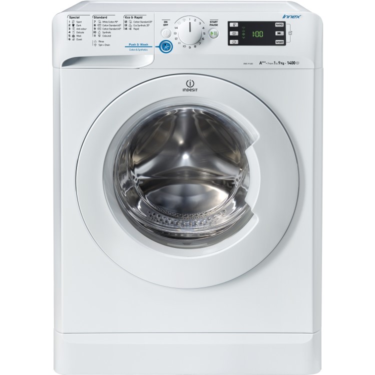 Indesit XWE91483XW Innex 9kg 1400rpm Freestanding Washing Machine White