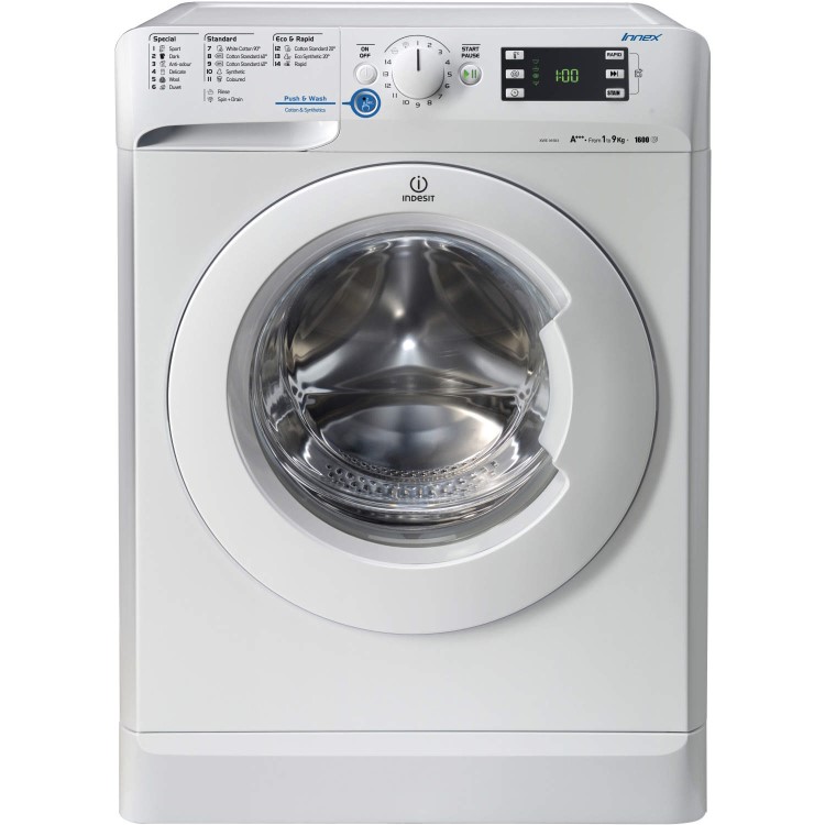 Indesit XWE91683XWWWGC Innex 9kg 1600rpm Freestanding Washing Machine - White