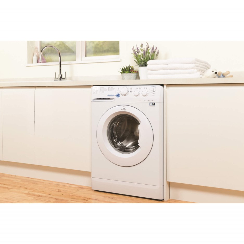 Indesit XWSC61251W Slim Depth White 6kg 1200rpm Freestanding Washing