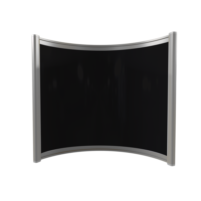 Far Infrared Heater Black Curved Panel Aluminium 400W - 550 x 500mm
