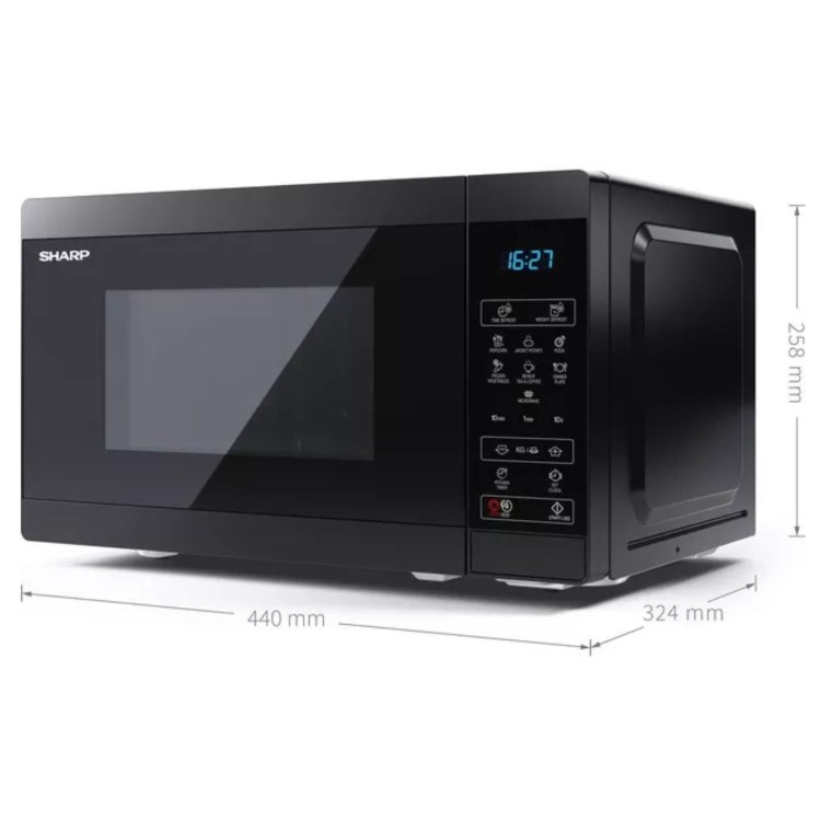 Sharp 20L 800W Solo Microwave - Black