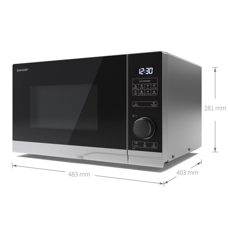 Sharp 25L 900W Solo Microwave - Silver