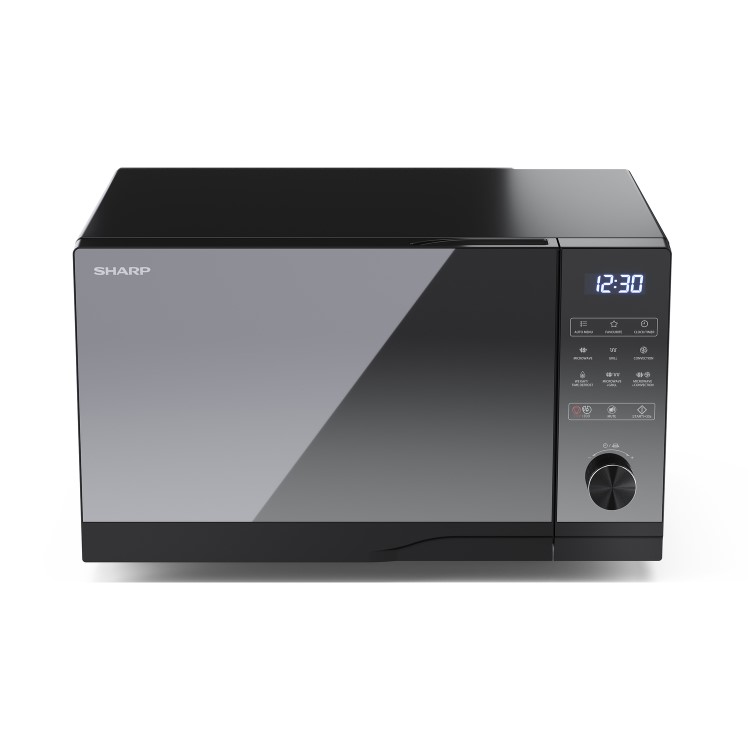 Refurbished Sharp YCGC52BUB 25L Digital Combination Flatbed Microwave - Black