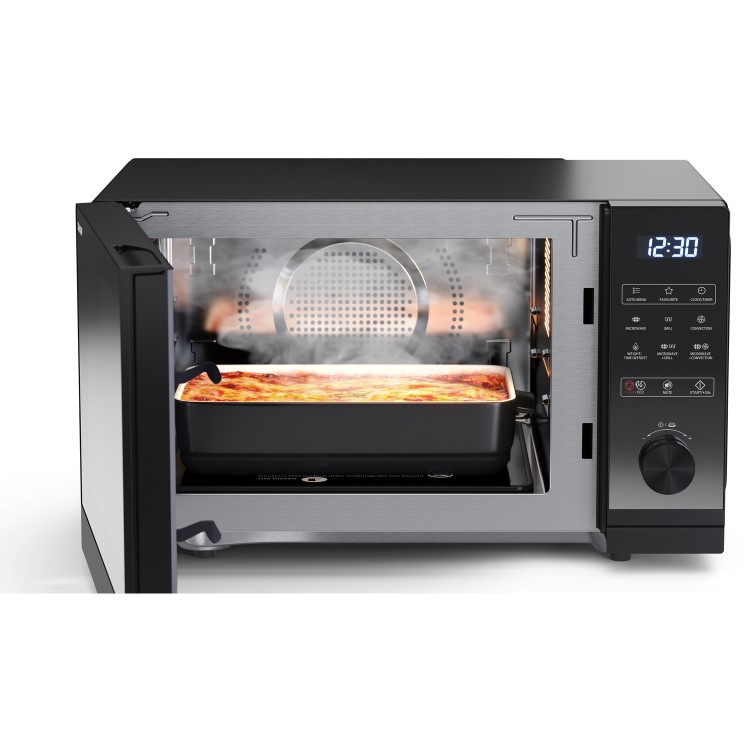 Refurbished Sharp YCGC52BUB 25L Digital Combination Flatbed Microwave - Black