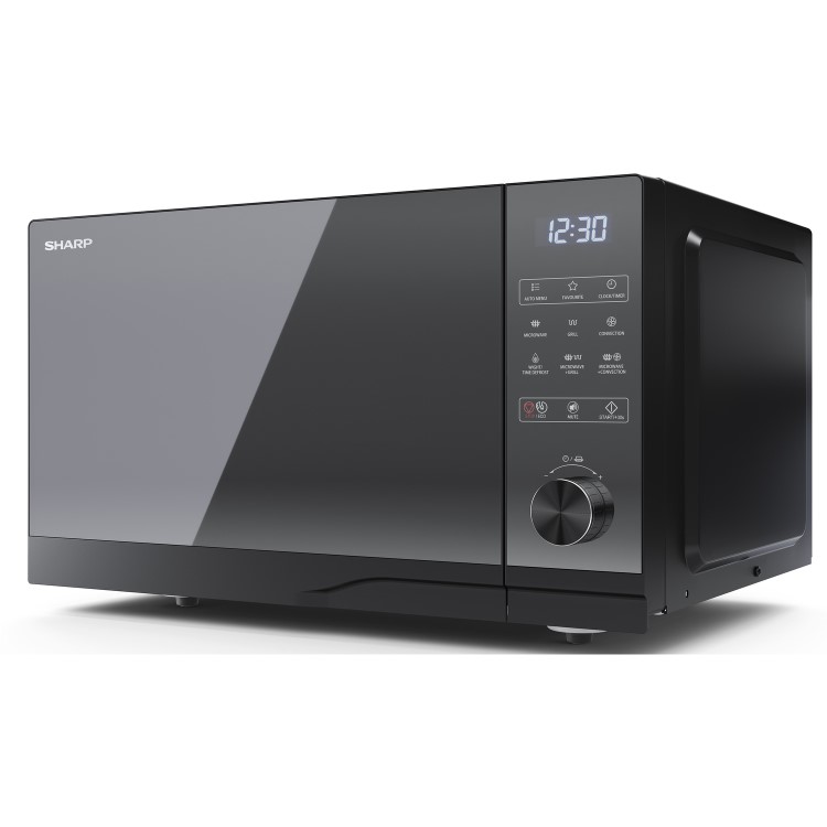 Refurbished Sharp YCGC52BUB 25L Digital Combination Flatbed Microwave - Black