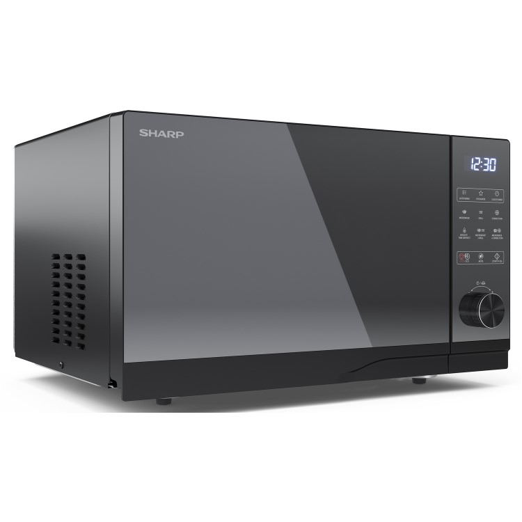 Refurbished Sharp YCGC52BUB 25L Digital Combination Flatbed Microwave - Black