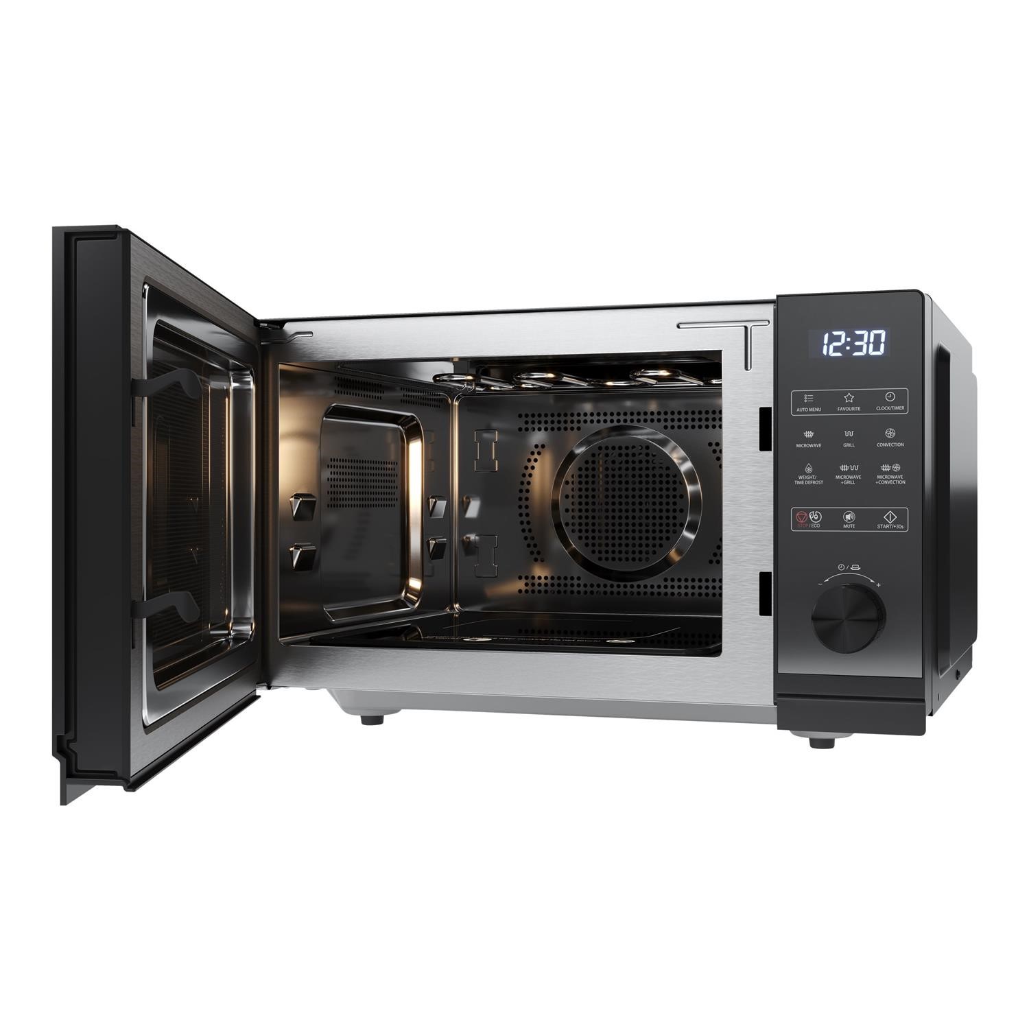 Sharp 25L 900W Digital Flatbed Combination Microwave Oven Black