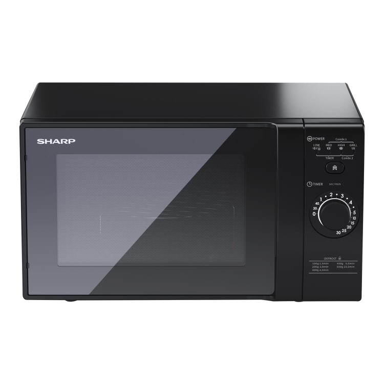 Sharp 20L 700W Microwave With Grill - Black
