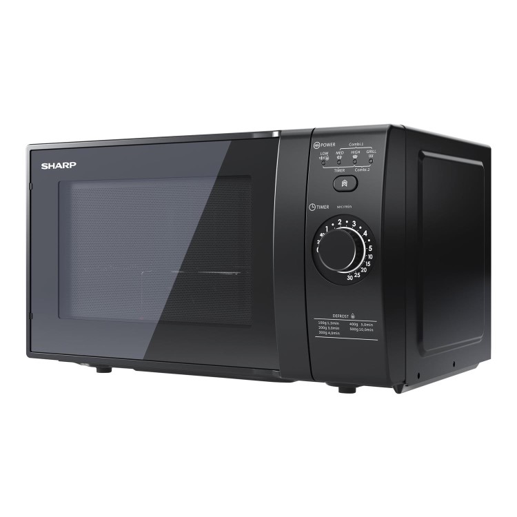 Sharp 20L 700W Microwave With Grill - Black