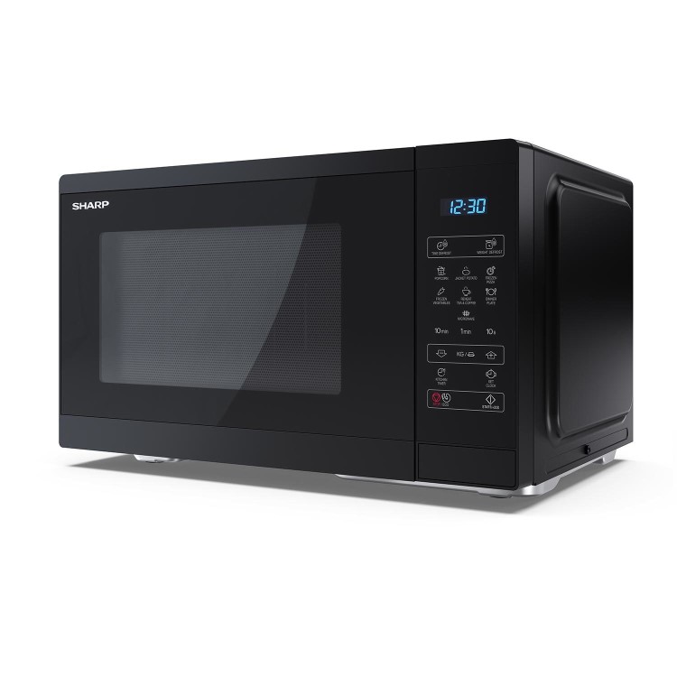 Sharp 25L Freestanding Digital Solo Microwave - Black