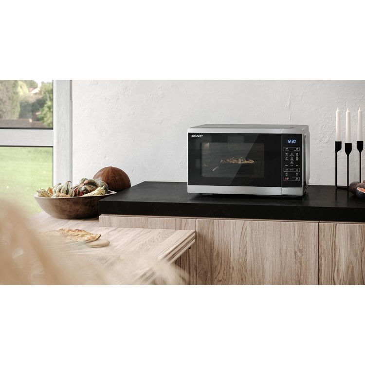 Refurbished Sharp YCMS252AUS 25L 900W Digital Microwave Silver