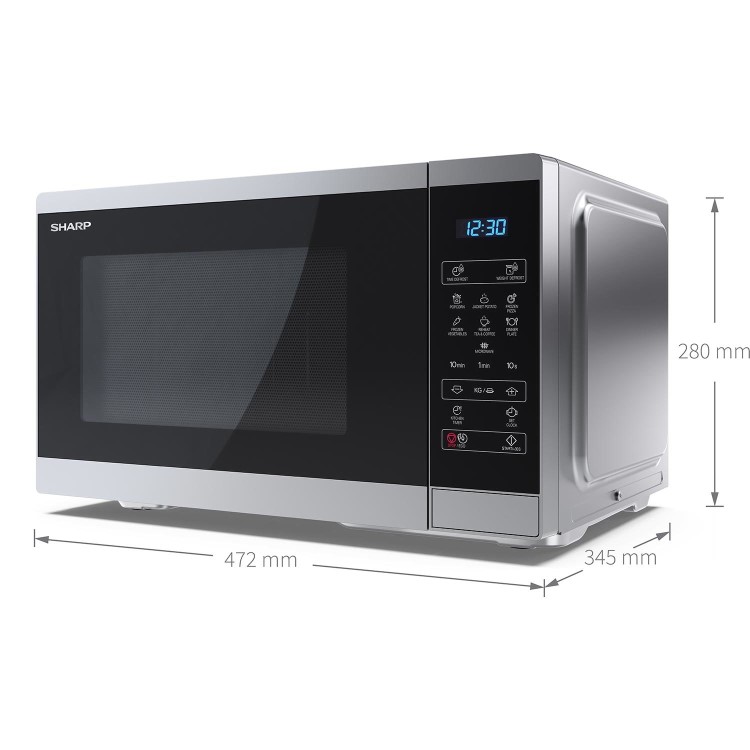 Refurbished Sharp YCMS252AUS 25L 900W Digital Microwave Silver