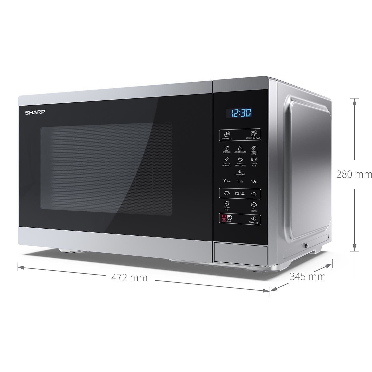 Sharp YCMS252AUS 25L Solo Microwave – 900W Touch Control & Auto Cook ...