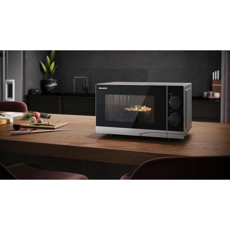 Sharp 20L 700W Solo Microwave - Silver
