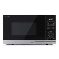 Sharp YC-PS254AU-S 25L 900w Solo Microwave – Silver 10 Power Levels & Auto Defrost