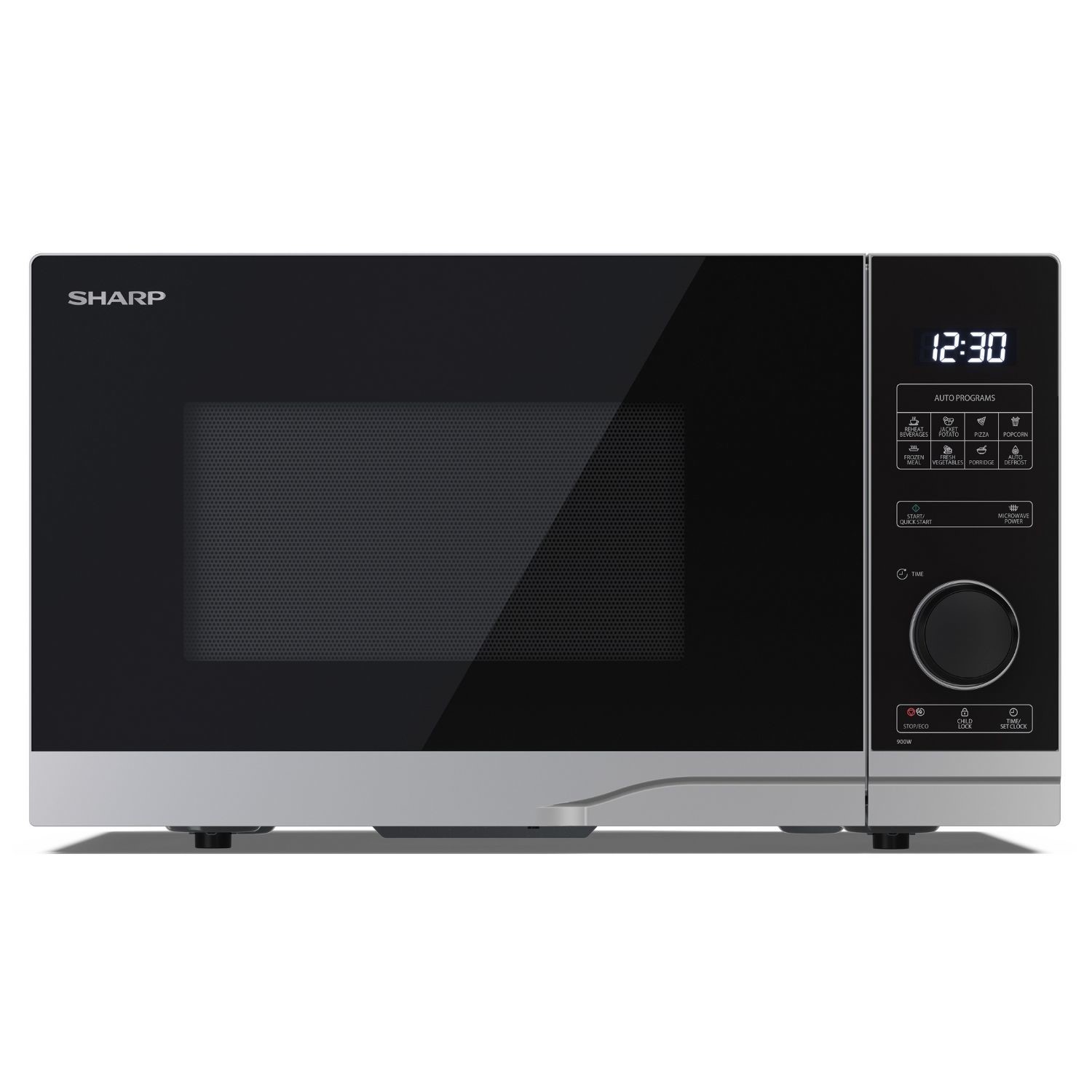 YC PS254AU S 900w Solo Microwave 10 Power Levels & Auto Defrost