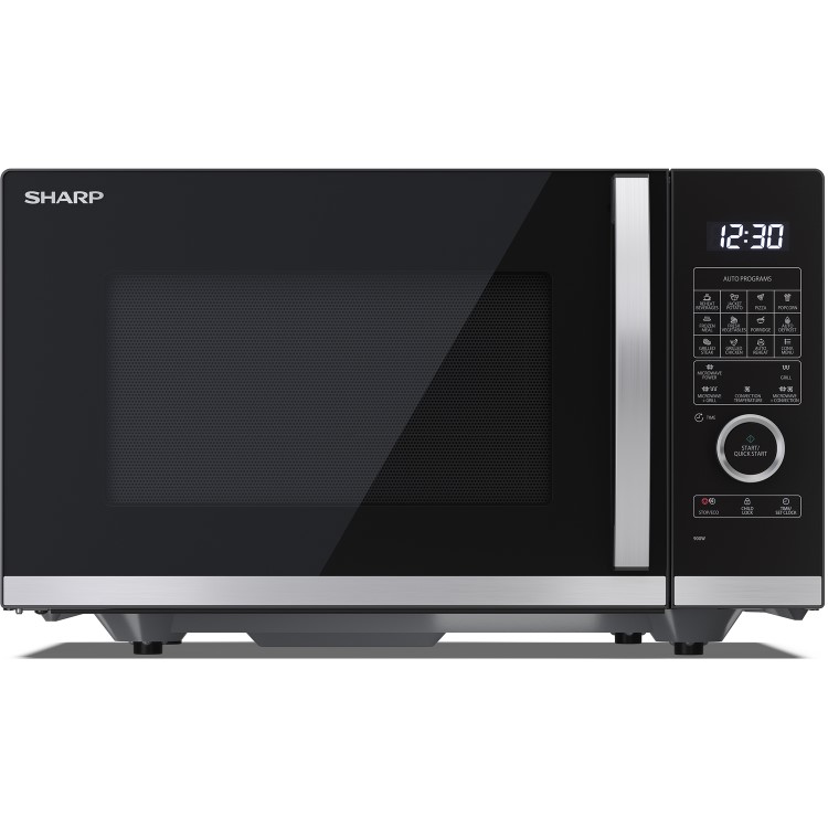 Refurbished Sharp YCQC254AUB 25L 900W Digital Combination Flatbed Microwave Black