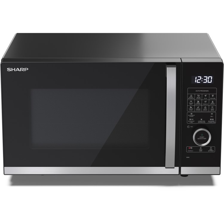 Refurbished Sharp YCQC254AUB 25L 900W Digital Combination Flatbed Microwave Black