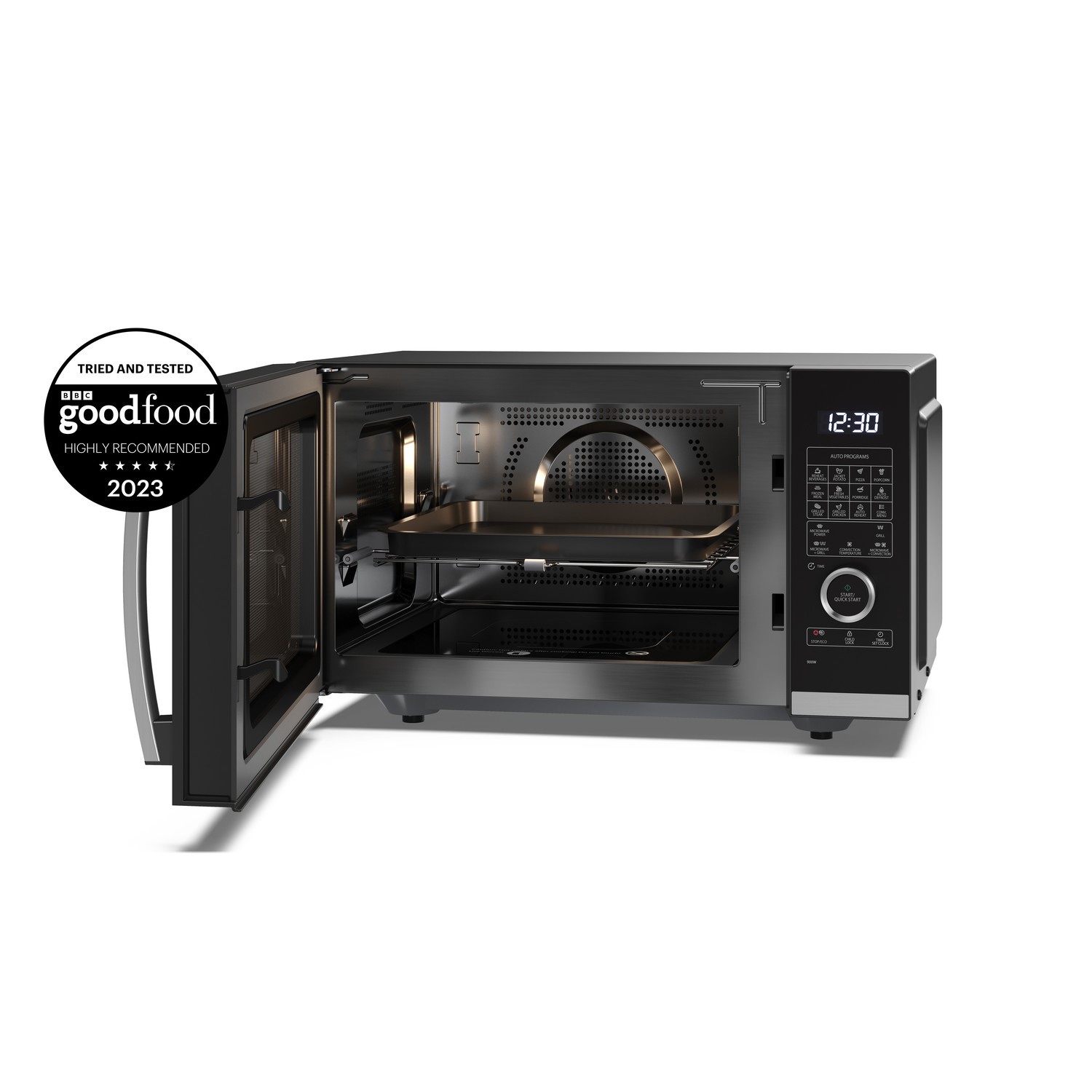 Sharp 25L Digital Combination Flatbed Microwave Black YCQC254AUB